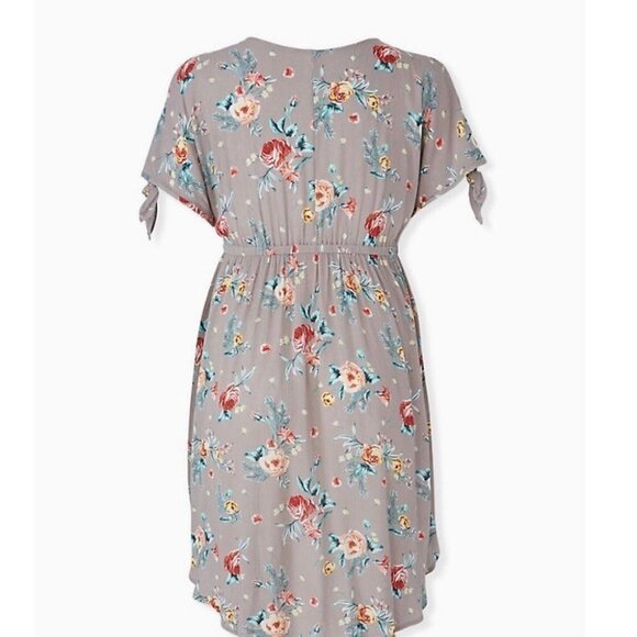 Torrid Floral Crinkled Gauze Tunic Size 00 Medium Large - Picture 2 of 11